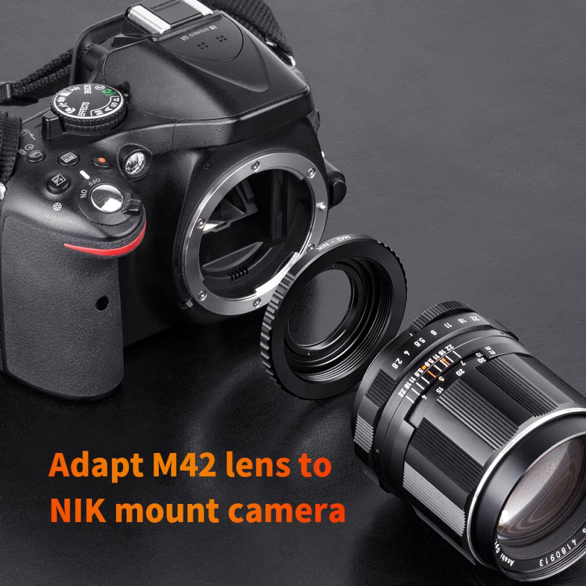 K&F Concept M10171 M42 Lenses to Nikon F Lens Mount Adapter with Optic Glass KENTFAITH