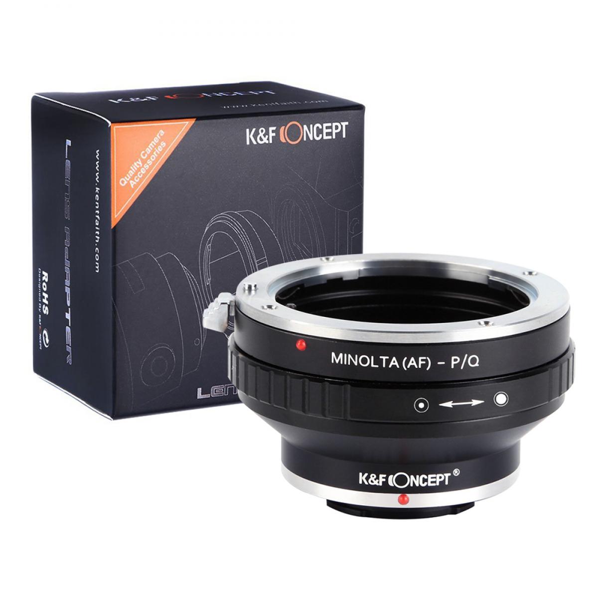 Lentes Minolta A / Sony A a adaptador de montura de lente Pentax Q Adaptador de lente K&F Concept M22161