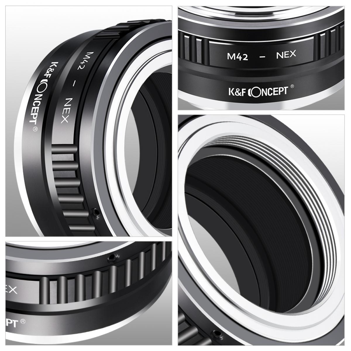 M42 Lenses to Sony E Mount Camera Copper Adapter K&F Concept