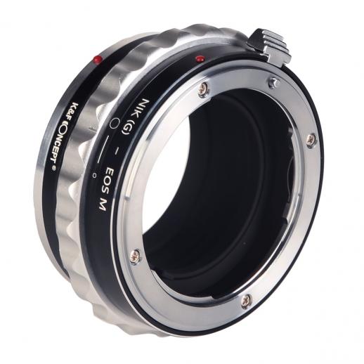 Lentes Nikon G/F/AI/AIS/D para Canon EOS M Adaptador de montagem de lente K&F Concept M18141 Adaptador de lente