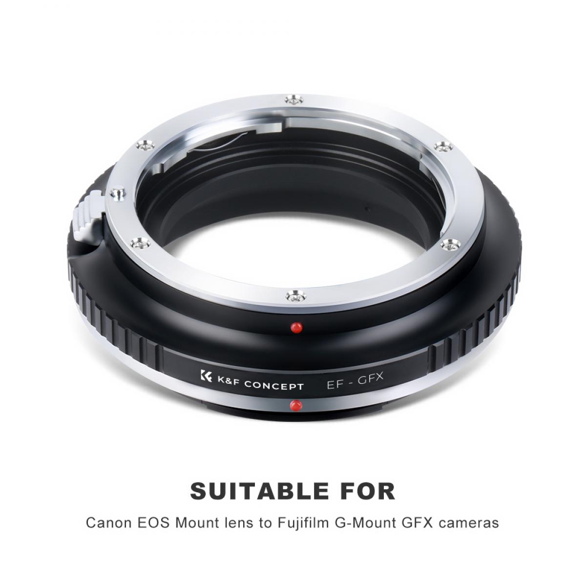 K&F Concept M12211 Canon EOS EF Lenses to Fuji GFX Lens Mount Adapter