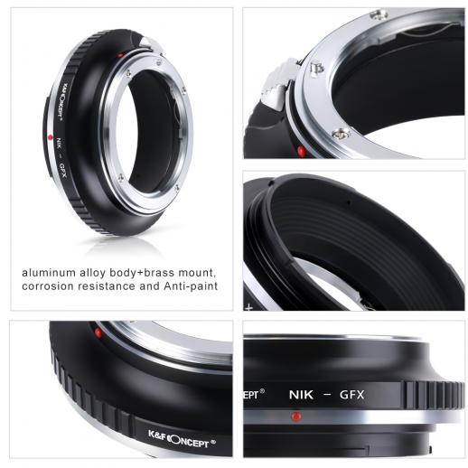 Nikon AI, AI S, F Series Mount Lens to Fuji GFX Series Camera Body Camera  Lens Mount Adapter K&F Concept Lens Adapter