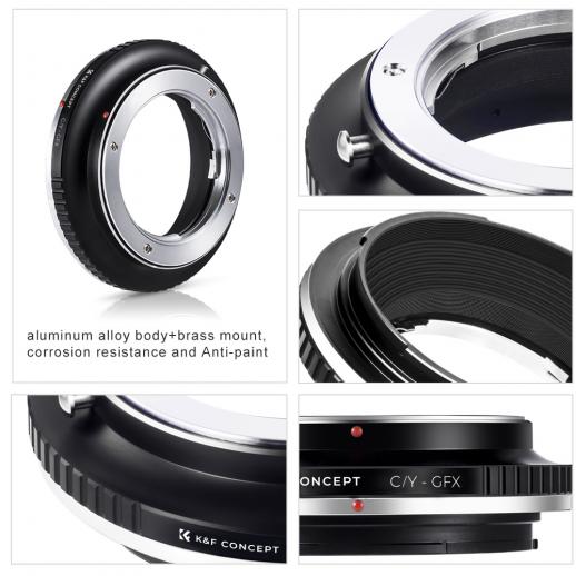 Contax Yashica レンズマウントアダプターの Fuji GFX カメラ - K&F 