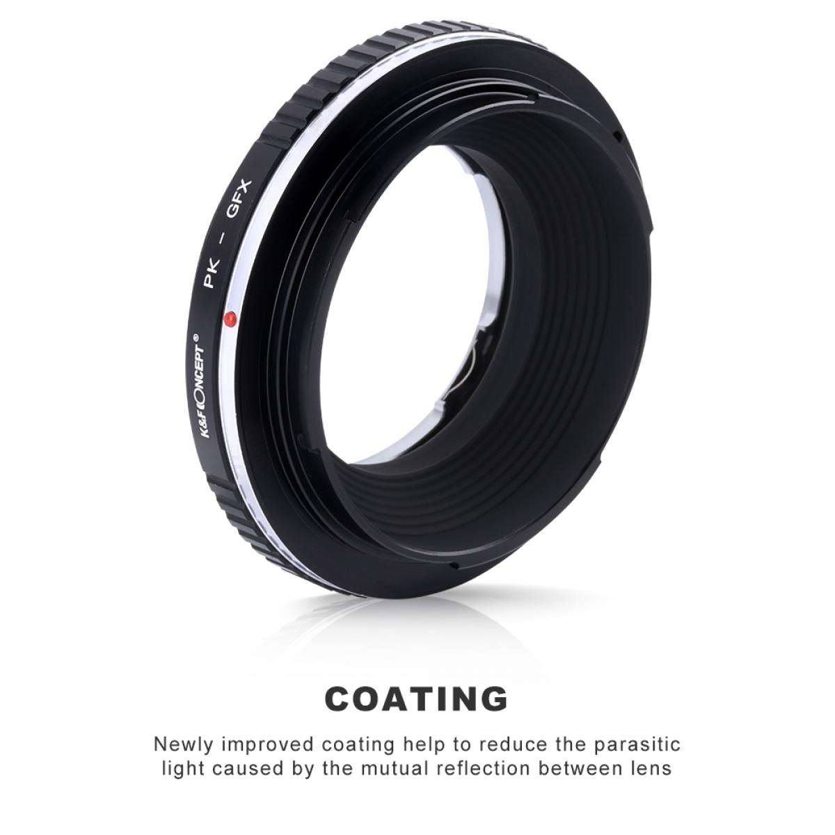 K&F Concept M17211 Pentax K Lenses to Fuji GFX Lens Mount Adapter K&F