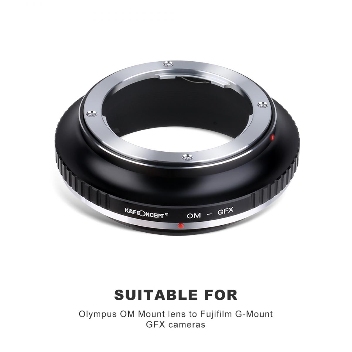 K&F Concept M16211 Olympus OM Lenses to Fuji GFX Lens Mount Adapter K