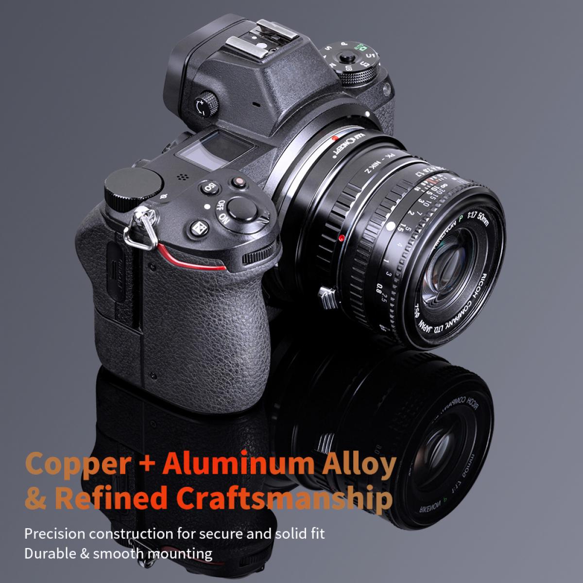 Pentax K レンズマウントアダプターの Nikon Z カメラ - K&F Concept