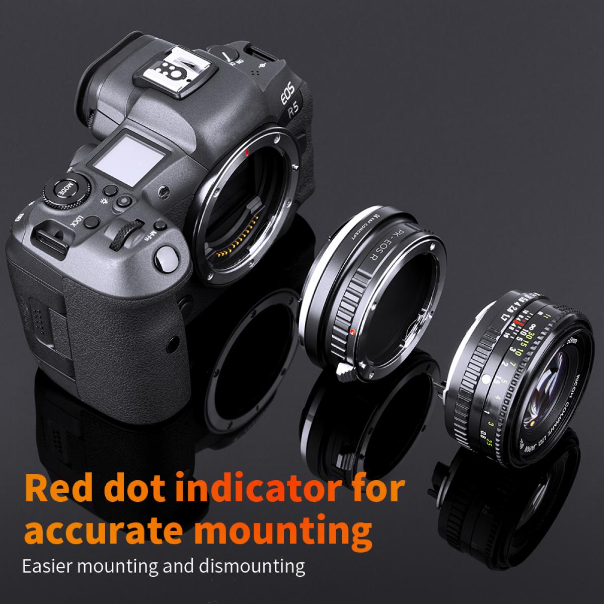 K&F Concept M17194 Pentax K Lenses to Canon RF Lens Mount Adapter K&F