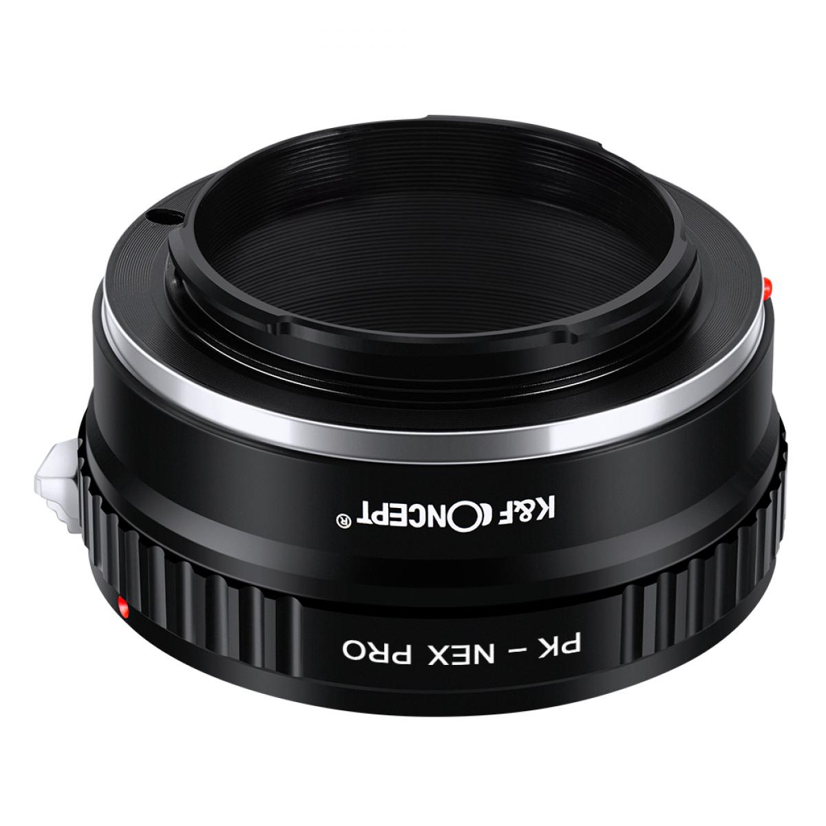 Adaptador de montagem de lente Pentax PK para corpo de câmera Sony PRO K&F Concept