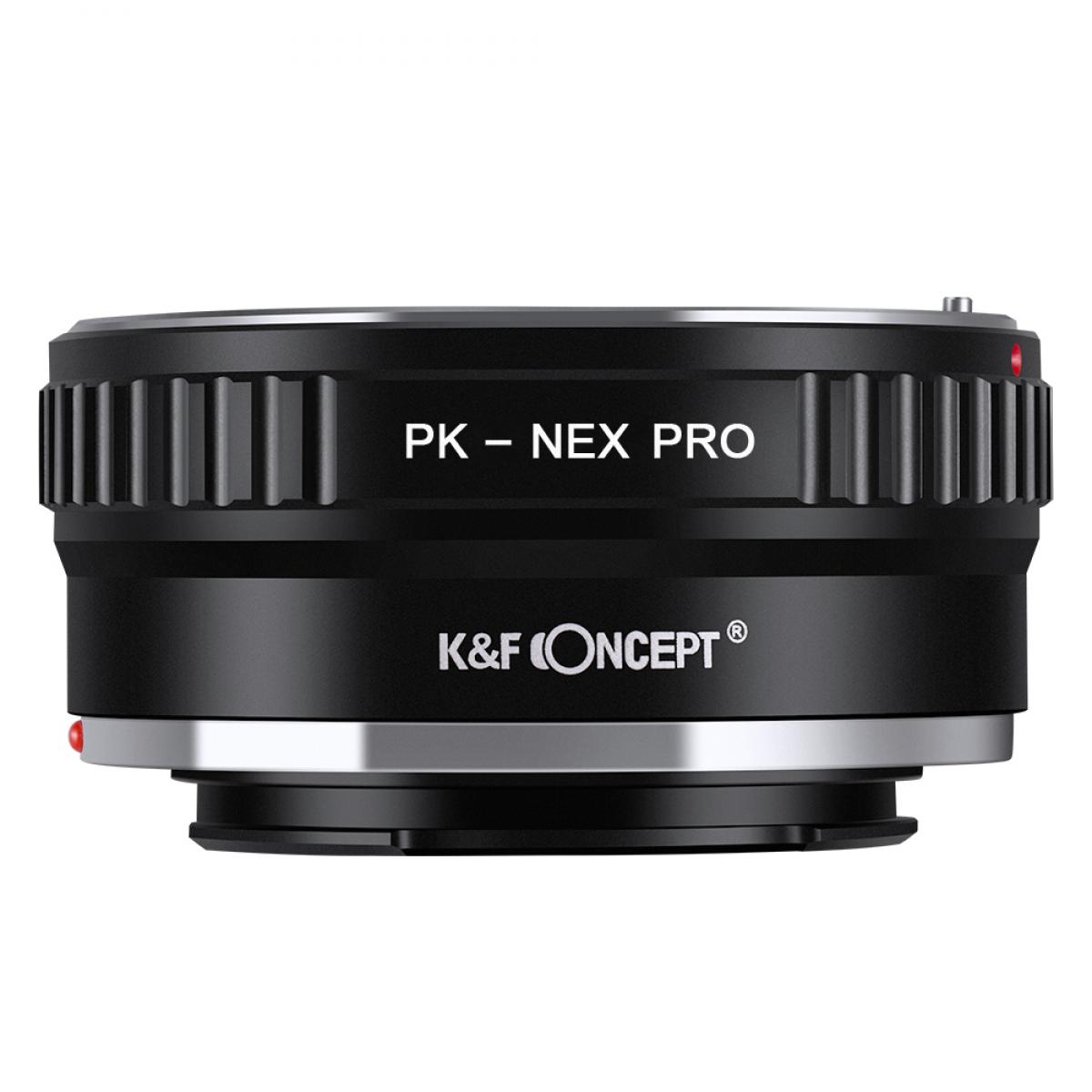 Adaptador de montagem de lente Pentax PK para corpo de câmera Sony PRO K&F Concept