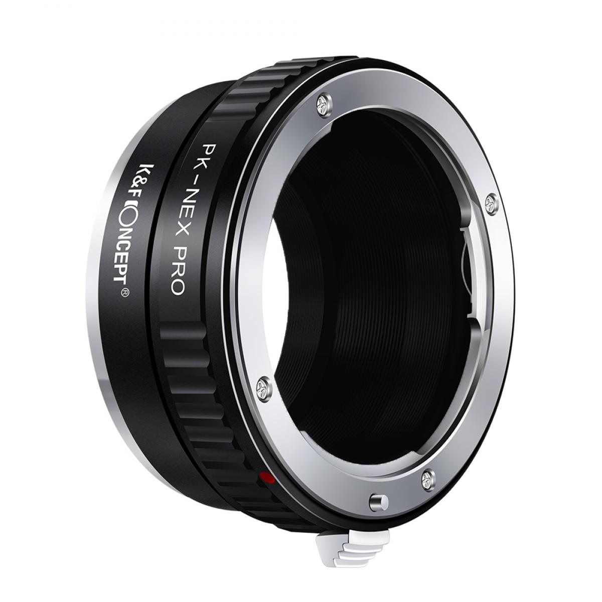 Adaptador de montagem de lente Pentax PK para corpo de câmera Sony PRO K&F Concept