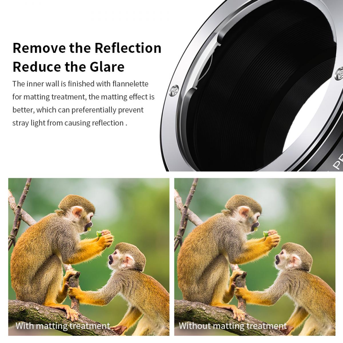 Adaptador de montagem de lente Pentax PK para corpo de câmera Sony PRO K&F Concept