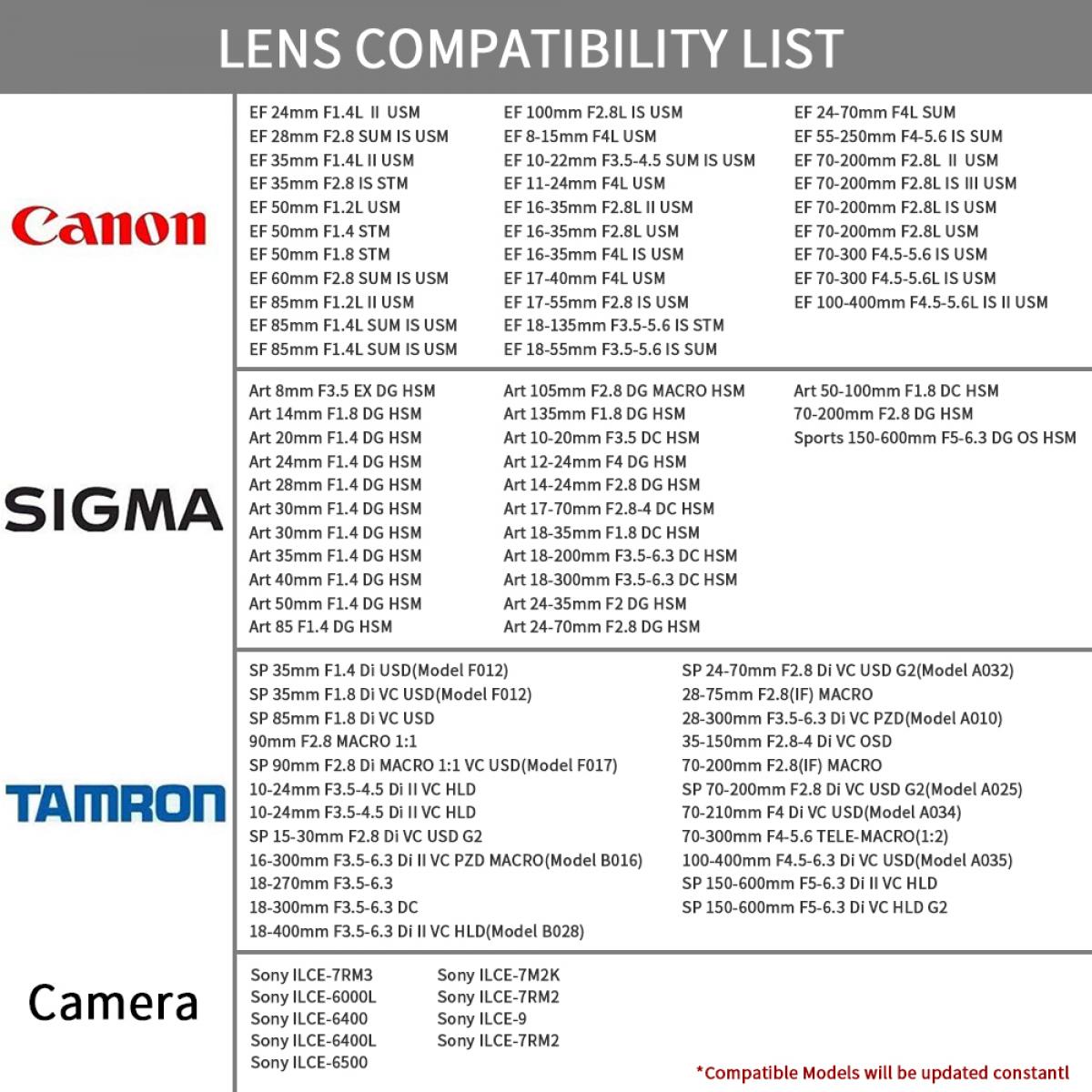 EF to E Mount Adapter Auto Focus EF-NEX Electronic Adapter Ring for Canon EOS EF EF-S Mount Lens to Sony E NEX Mount Cameras