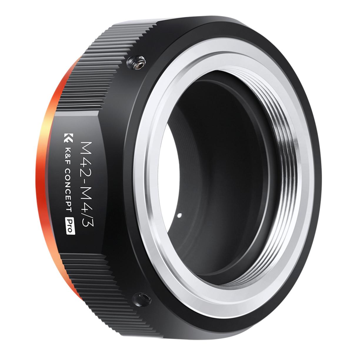 M42-M4/3 PRO high precision lens adapter (orange) K&F Concept M10125 Lens Adapter