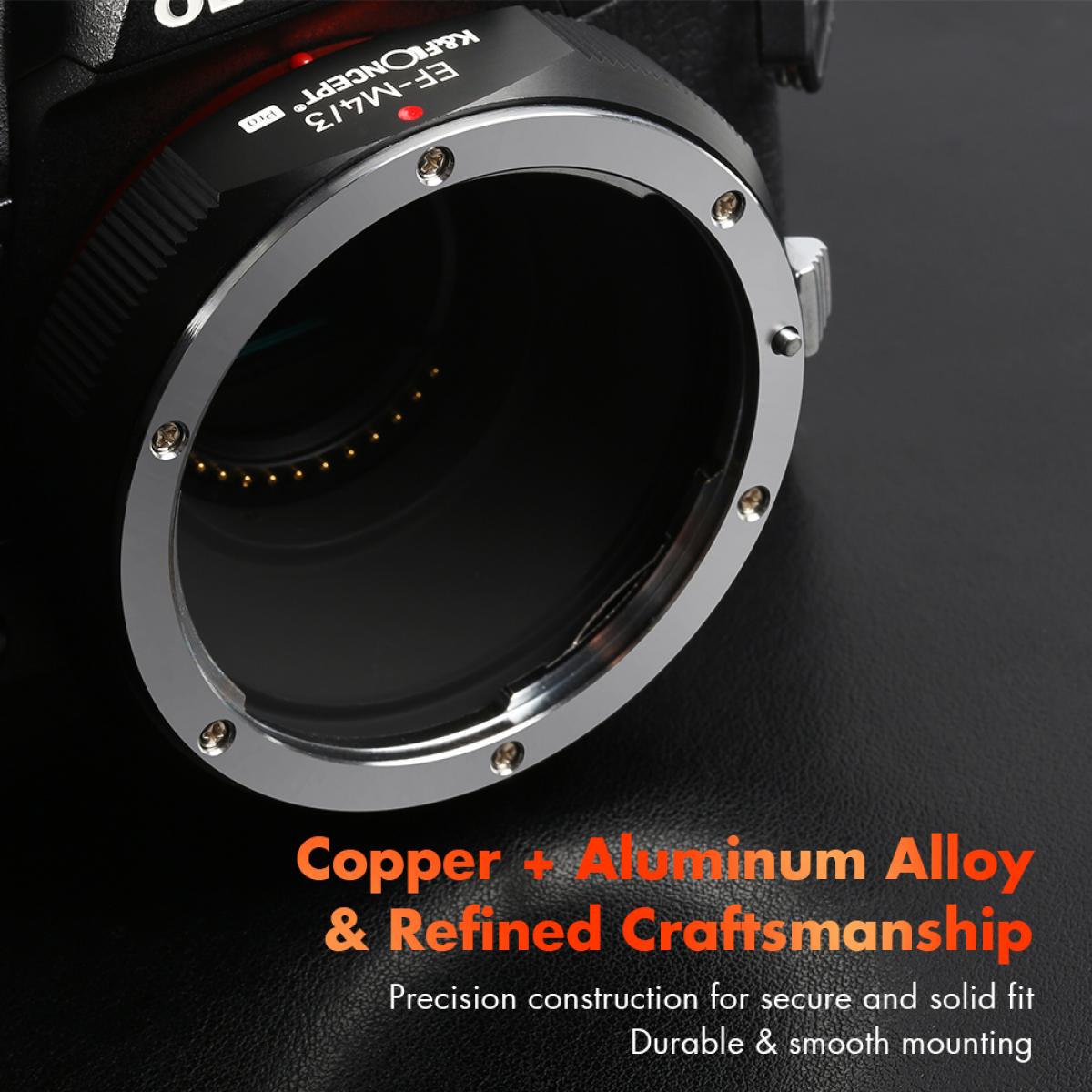 Canon EOS-M4/3 PRO high precision lens adapter (orange) K&F Concept ...