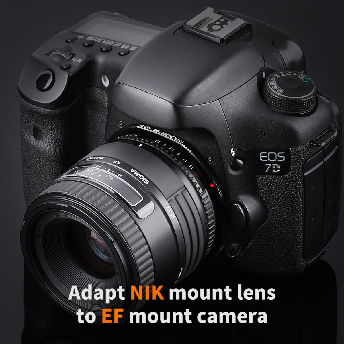 Nikon F レンズマウントアダプターの Canon EOS EF カメラ KF Concept