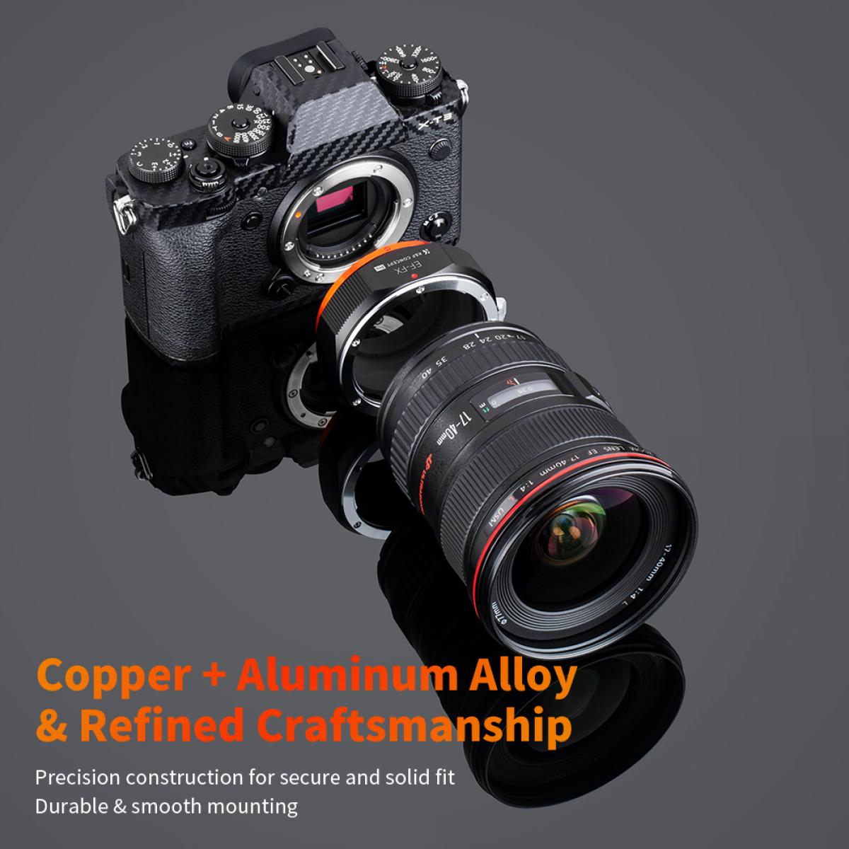 Canon EF レンズマウントアダプターの Fuji X カメラ - K&F Concept