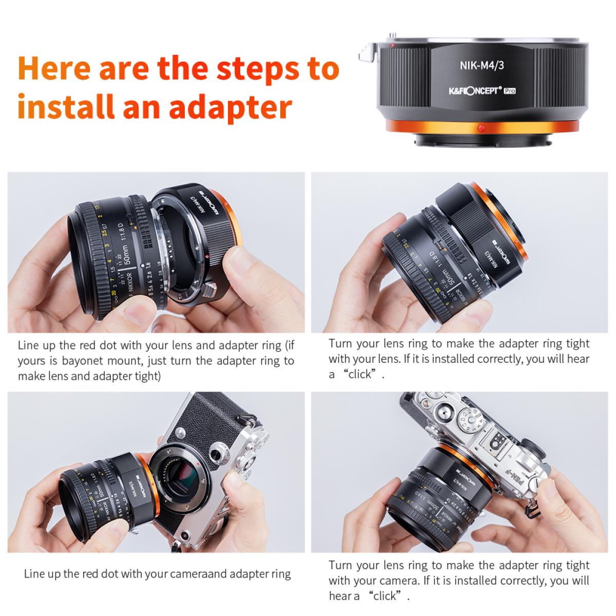 Camera Adapter Nikon AI F Mount Lens to Micro Four Thirds