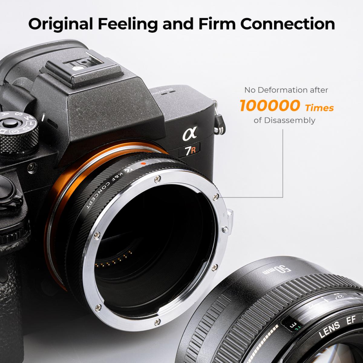 Canon EF Series Lens to Sony E Series Mount Camera, EOSNEX FIT ART High Precision Lens Mount