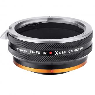 K&F Concept FIT ART EF/EF-S to FX Lens Mount Adapter with Aperture Control Ring, Compatible with Canon EF&EF-S Series Lens and Compatible with Fujifilm Fuji X-Series X FX Mount Cameras