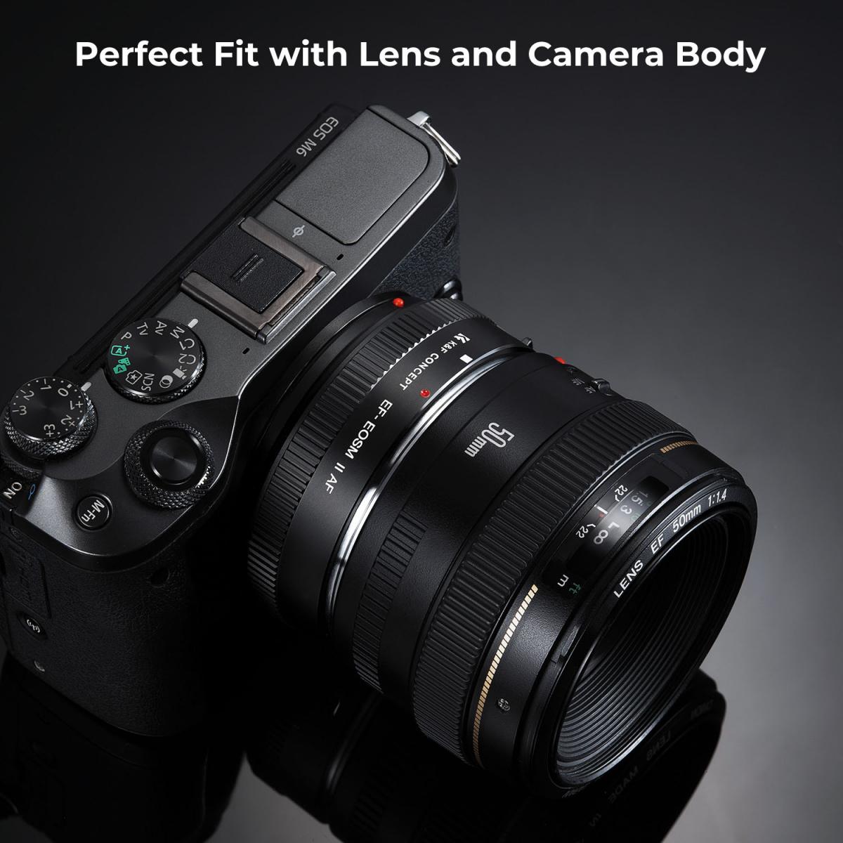 K&F Concept EF to EOS M Adapter, Auto Focus Lens Mount Adapter for
