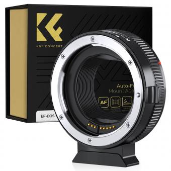 K&F Concept EF to EOS R Adapter, Auto Focus Lens Mount Adapter for Canon EF EF-S Lens and Canon EOS R/RF Mount Cameras