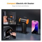 K&F Concept 12-1 Brushless Compressed Air Duster, 3 Gear Adjustable, Super Wind Power,Rechargeable&Portable,for Deep Computer Clean, Keyboard, Car Dry, Home - Replace Compressed Air Cans