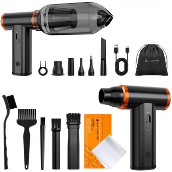 K&F Concept Electric Compressed Air Duster - 300000RPM Vacuum Cleaner, 3 Gear Adjustable, Super Wind Power, Rechargeable Brushless Motor for Deep Computer Clean, Keyboard, Car, Home, Outdoor