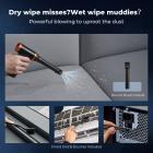 K&F Concept Electric Compressed Air Duster - 300000RPM Vacuum Cleaner, 3 Gear Adjustable, Super Wind Power, Rechargeable Brushless Motor for Deep Computer Clean, Keyboard, Car, Home, Outdoor