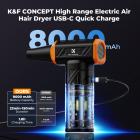 K&F Concept Brushless Compressed Air Duster, 3 Gear Adjustable, Super Wind Power,Rechargeable&Portable,for Deep Computer Clean, Keyboard, Car Dry, Home - Replace Compressed Air Cans