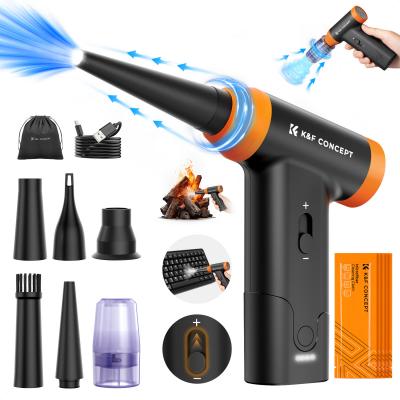 K&F Concept Blower & Suction 2 in 1 Compressed Air Duster, with LED Light,150000RPM Electric Air Duster, 3 Gear Adjustable&Portable, Dust Blower for Computer, Keyboard, House, Outdoor and Car