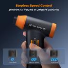 K&F Concept Blower & Suction 2 in 1 Compressed Air Duster, with LED Light,150000RPM Electric Air Duster, 3 Gear Adjustable&Portable, Dust Blower for Computer, Keyboard, House, Outdoor and Car