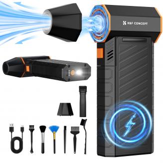 K&F Concept 2025NEW Espanador de ar comprimido magnético, espanador de ar elétrico 300000RPM, 3 engrenagens ajustáveis, super potência eólica, motor sem escova recarregável para computador, teclado, carro, casa, limpeza externa