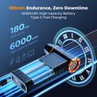 K&F Concept 2-in-1 Magnetic Compressed Air Duster, Electric Air Duster 300000RPM Vacuum Cleaner 3 Gear Super Wind Power Rechargeable Brushless Motor for Computer, Keyboard, Car, Home,Outdoor Cleaning