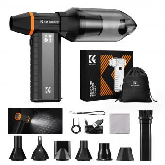K&F Concept Screen Display Electric Compressed Air Duster|350000RPM Vacuum Cleaner|LED Light|10000mah Battery|Super Wind Power| Rechargeable Brushless Motor|for Computer, Keyboard, Car, Home,Outdoor