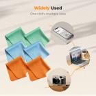 K&F CONCEPT 12 Pack Lens Cleaning Cloth | Microfiber Cleaning Cloth | Glasses Cleaning Cloths | Eyeglass Lens Cleaner | Eyeglasses, Camera Lens, VR/AR Headset Screen Cleaning | Orange & Green & Blue