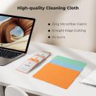 K&F CONCEPT 12 Pack Lens Cleaning Cloth | Microfiber Cleaning Cloth | Glasses Cleaning Cloths | Eyeglass Lens Cleaner | Eyeglasses, Camera Lens, VR/AR Headset Screen Cleaning | Orange & Green & Blue