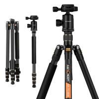Lightweight Carbon Fiber Camera Tripod Professional Travel Tripod 66"/168cm 22lbs Load Capacity for DSLR Cameras Ship to EU&AU Only (TC2534)