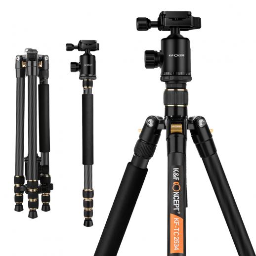 Lightweight Carbon Fiber Camera Tripod Professional Travel Tripod 66