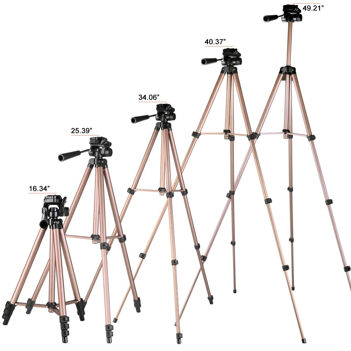K&F Concept TL2023 Portable Lightweight Travel Tripod Aluminum 49 Inch 4 Section Load Capacity 2KG