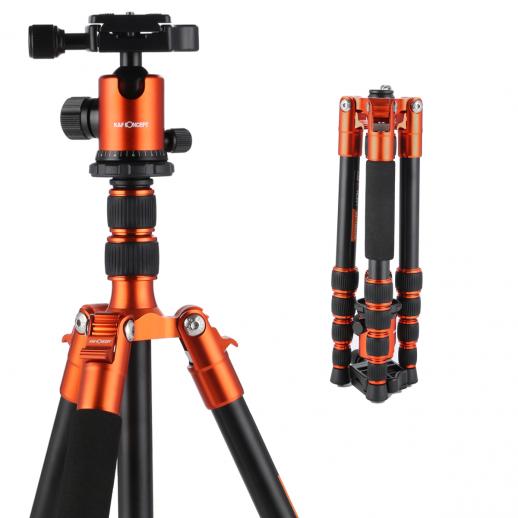 Peso leve de alumínio do tripé de câmera TM2235 (laranja) 50 polegadas para  fotografia de viagem
