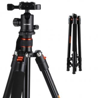 TM2324 (Orange) Aluminum Camera Tripod Lightweight 62 Inch for Canon Nikon Outdoor Travel Photography