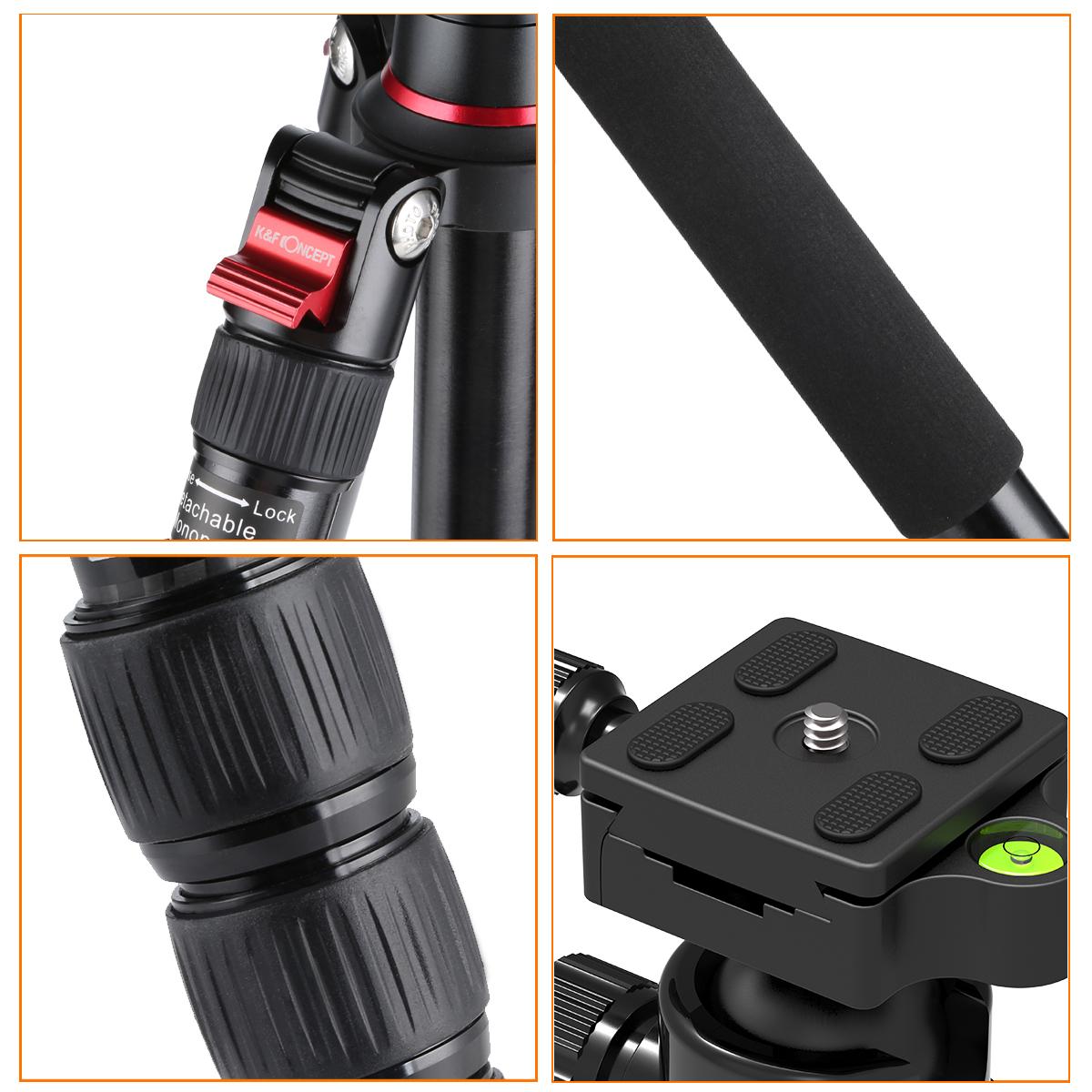 K&F Concept TM2834 Aluminum Tripod Monopod for DSLR Photography KENTFAITH