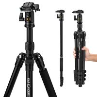 K&F Concept TM2524 Lightweight Travel Tripod Monopod for DSLR Camera Aluminum Ball Head