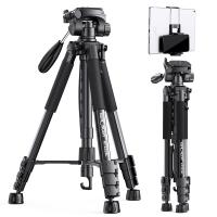 TM2324L 56"/146cm Compact Tripod with 3-Way Pan Tilt Head Black