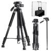 TM2624L 69.7‘’/177cm  Camera Tripod 8.8lbs Load Phone Tripod with 3-Way Pan Head & Detachable Monopod for DSLR