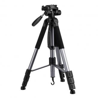 TM2624L Gray Portable Compact Tripod 70inch for Video Camera Cellphone 3-Way Swivel Pan Tilt Head