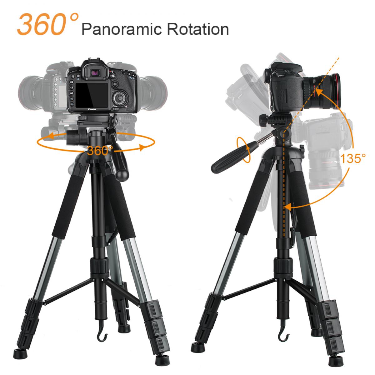 TM2624L Gray Portable Compact Tripod 70inch for Video Camera Cellphone