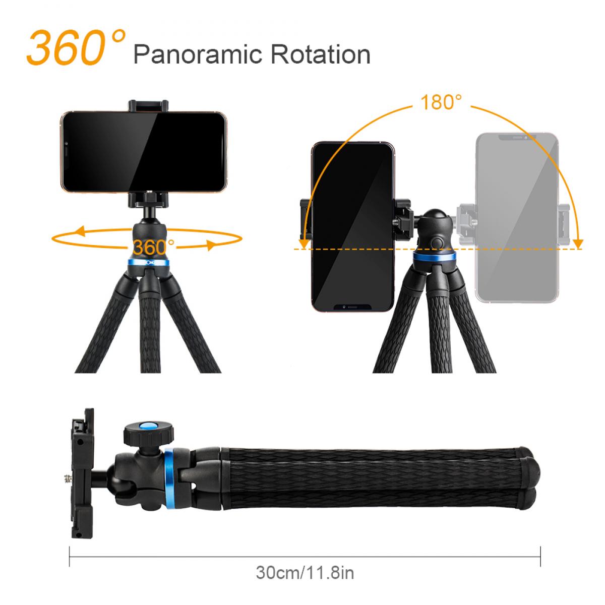 Mini Tripé Flexível para Celular, Câmera, Vídeo