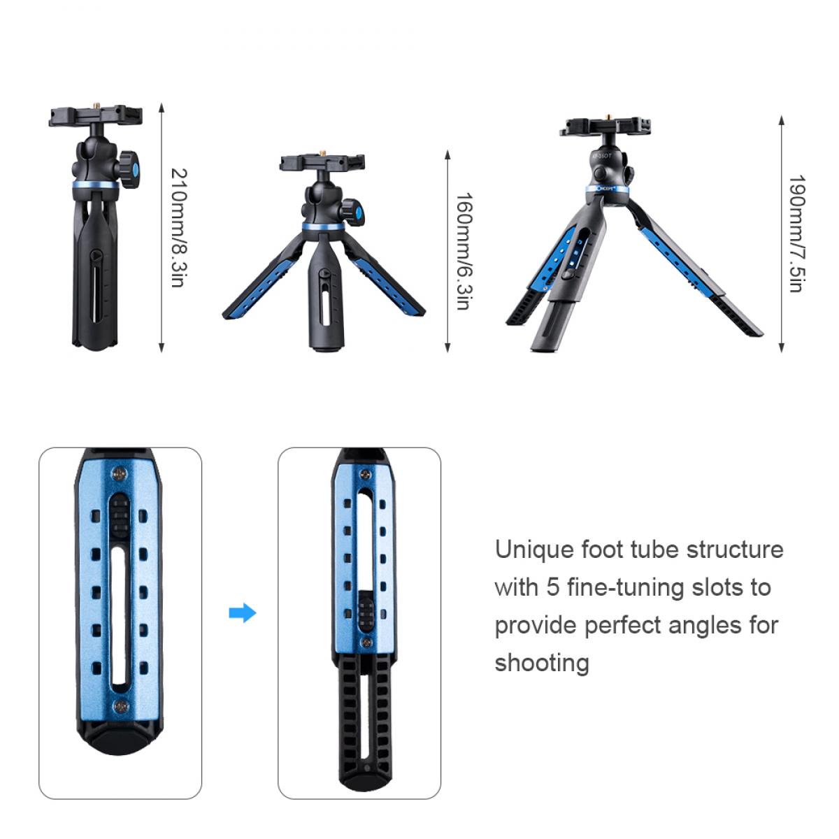 Mini Tripod Cell Phone Clip Holder, Compatible with Phone, Smartphones, Gopro, Webcams, Compact Cameras DSLRs