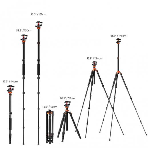 TM2515M1 67” Camera Tripod 2022 Best Postable Tripod for DSLR 